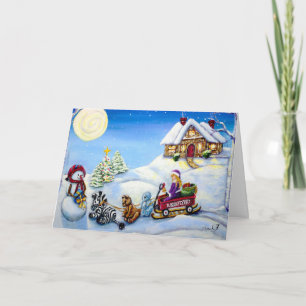 Festividades Cartão de Natal de Férias Ring Sleigh Bels