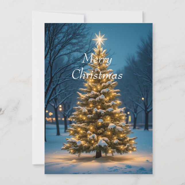 Festividades Cartão de Natal de Férias Simples (Frente)