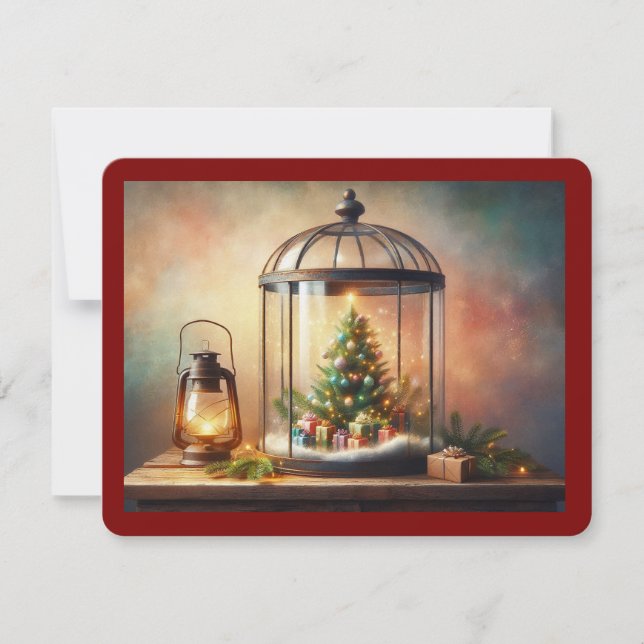 Festividades Cartão de Natal de Férias Simples (Frente)