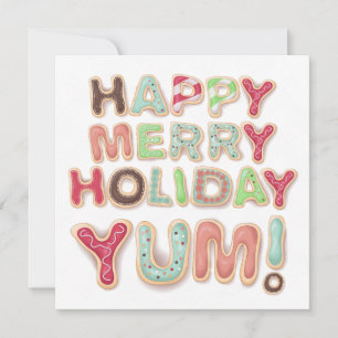 Festividades Cartão de Natal de fosco a assar