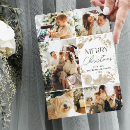 Festividades Cartão de Natal de Foto Branco Verde Simples 5