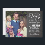 Festividades Cartão de Natal de Foto Chalkboard<br><div class="desc">um quadro de querido para enviar seus desejos de feriado em estilo.</div>