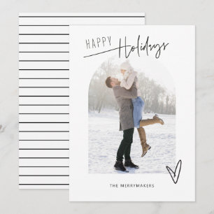 Festividades Cartão de Natal de Foto com Arco de Natal Mínimo