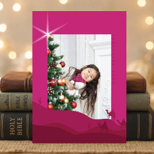 Festividades Cartão de Natal de Foto Cristã   Magos
