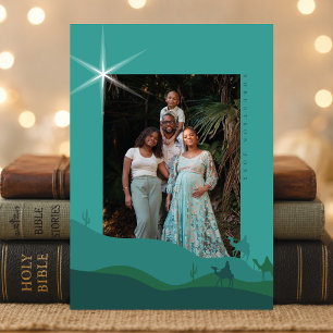 Festividades Cartão de Natal de Foto Cristã Magos