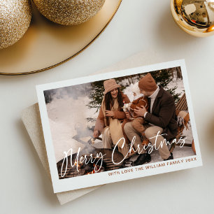 Festividades Cartão de Natal de Foto de Família de Inverno Acon