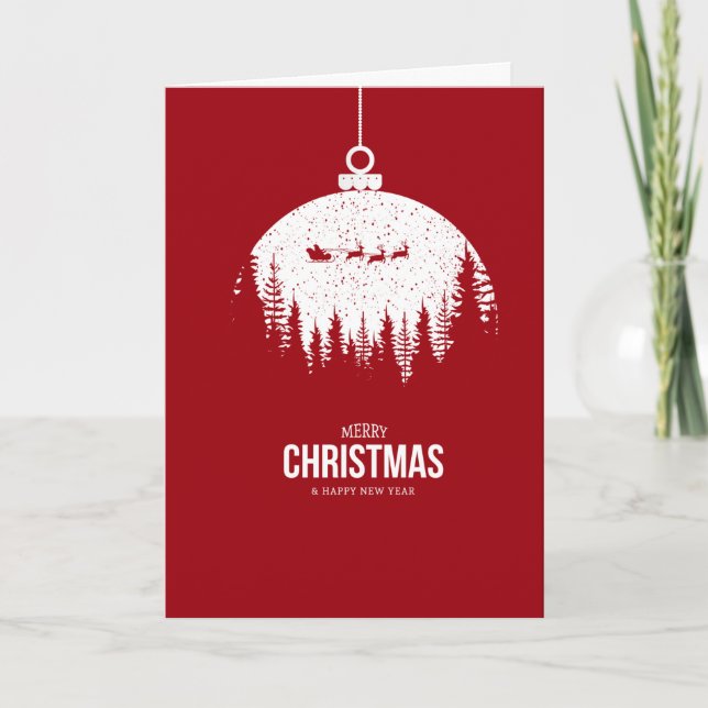 Festividades Cartão de Natal de Foto de Natal Moderno (Frente)