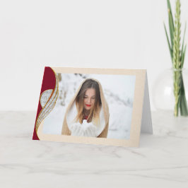 Festividades Cartão de Natal de Foto do País Elegante