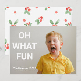 Festividades Cartão de Natal de Foto Grande Minimalista Simples