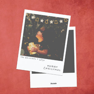 Festividades Cartão de Natal de Foto Instantânea Nostálgico