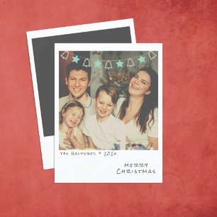 Festividades Cartão de Natal de Foto Instantânea Nostálgico