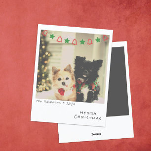 Festividades Cartão de Natal de Foto Instantânea Nostálgico