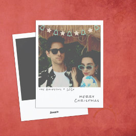 Festividades Cartão de Natal de Foto Instantânea Nostálgico