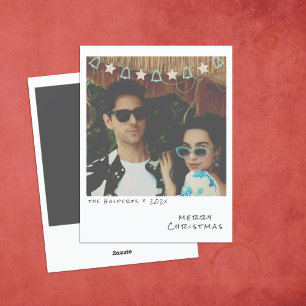 Festividades Cartão de Natal de Foto Instantânea Nostálgico