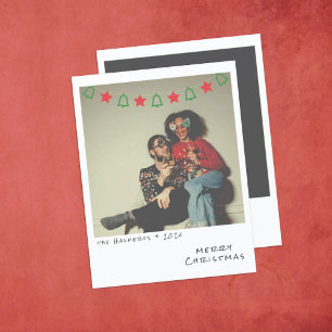 Festividades Cartão de Natal de Foto Instantânea Nostálgico