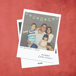 Festividades Cartão de Natal de Foto Instantânea Nostálgico