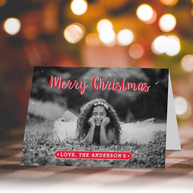 Festividades Cartão de Natal de Foto Moderno (Criador carregado)