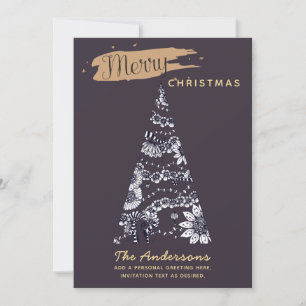 Festividades Cartão de Natal de Foto Moderno - Árvore de Árvore
