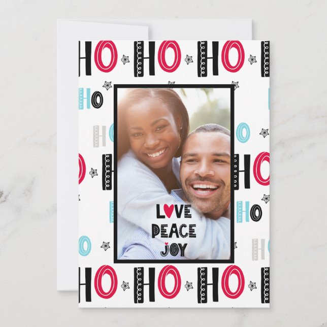 Festividades Cartão de Natal de Foto Moderno - Dodles Escandina (Frente)