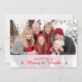 Festividades Cartão de Natal de Foto Personalizada da Família F