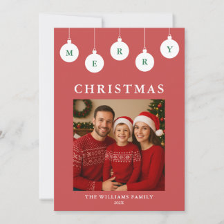Festividades Cartão de Natal de Foto Personalizado
