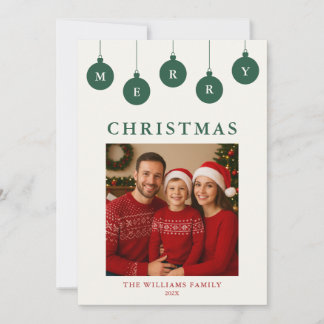 Festividades Cartão de Natal de Foto Personalizado
