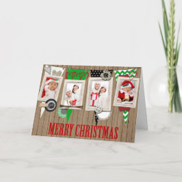 Festividades Cartão de Natal de Foto Russo do País