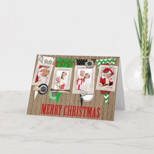 Festividades Cartão de Natal de Foto Russo do País
