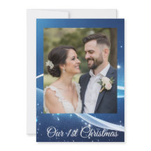 Cartão de Natal de Fotografia do Primeiro Natal Pe