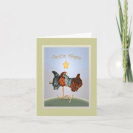 Festividades Cartão de Natal de frango de quintal