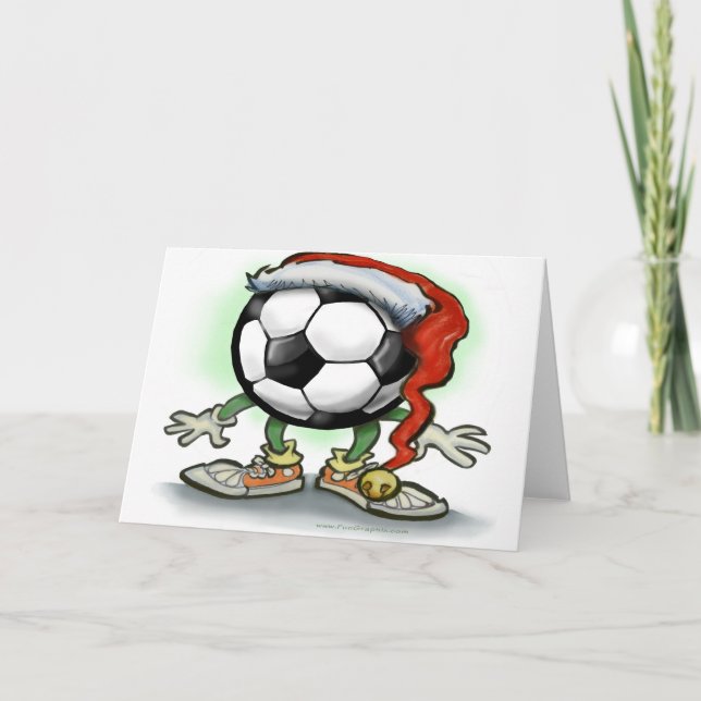 Festividades Cartão de Natal de Futebol (Frente)