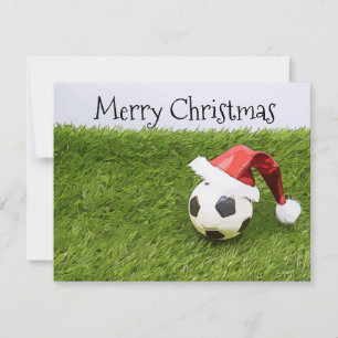 Festividades Cartão de Natal de Futebol com Papais noeis de fut