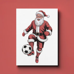 Festividades Cartão de Natal de Futebol Tendência para Recém-Ca