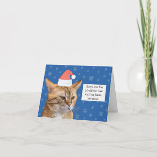 Festividades Cartão de Natal de Gato Laranja