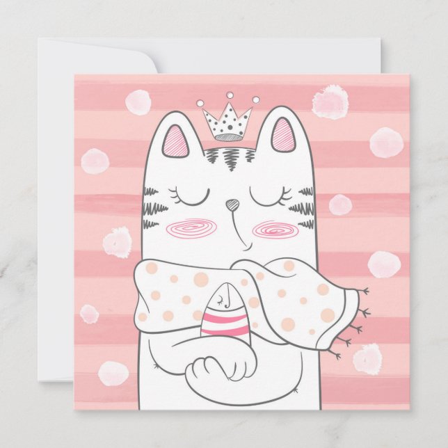 Festividades Cartão de Natal de Gatos (Frente)