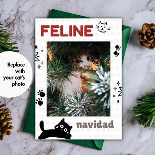 Festividades Cartão de Natal de Gatos Engraçados e Fofos para A