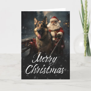 Festividades Cartão de Natal de german shepherd