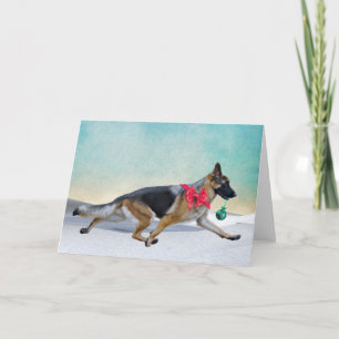 Festividades Cartão de Natal de german shepherd