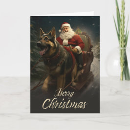 Festividades Cartão de Natal de german shepherd