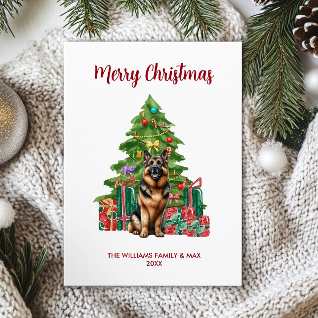 Festividades Cartão de Natal de german shepherd (Criador carregado)