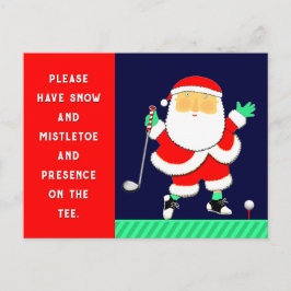 Festividades Cartão de Natal de Golfe Cartão Postal