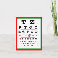 Cartão de Natal de Gráfico de Olhos Optometrista d