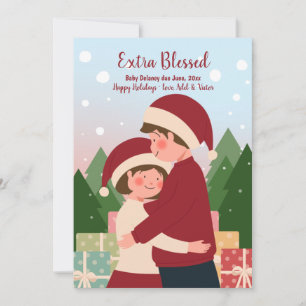 Festividades Cartão de Natal de Gravidez Extra Abencoado