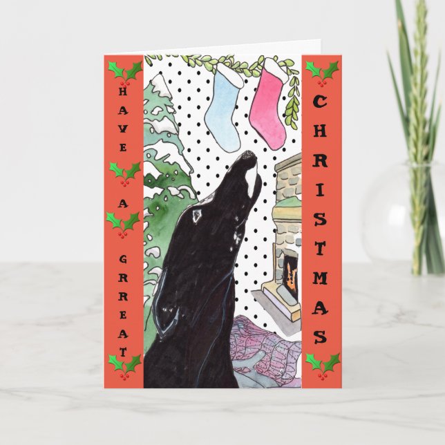 Festividades Cartão de Natal de Greyhound (a32) (Frente)