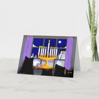 Festividades Cartão de Natal de Hanukkah