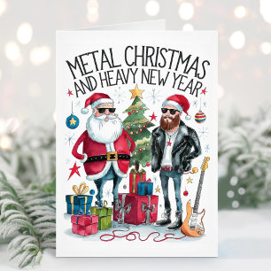 Festividades Cartão de Natal de Heavy Metal Engraçado