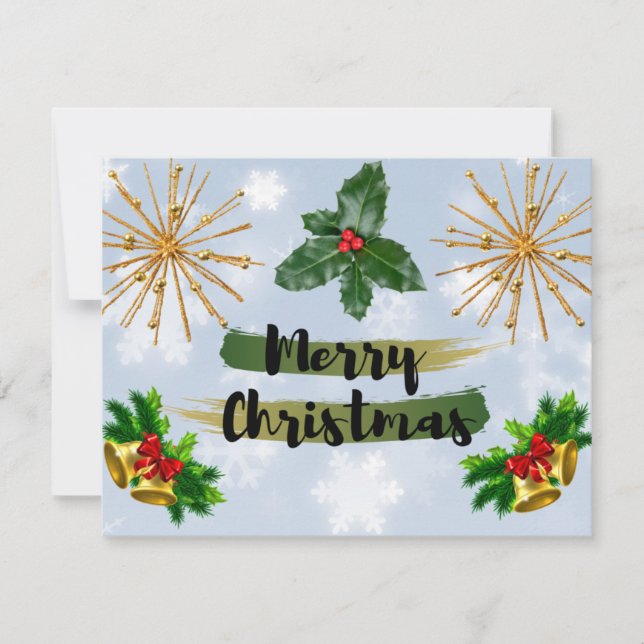 Festividades Cartão de Natal de Inverno (Frente)