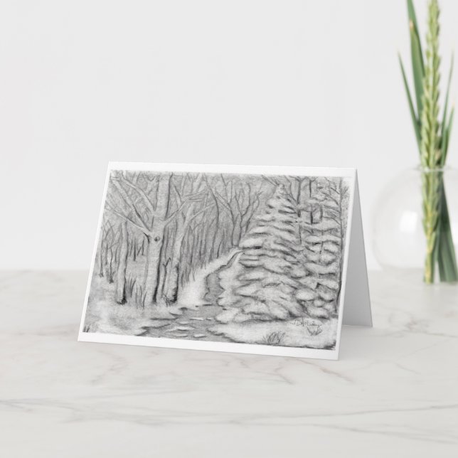 Festividades Cartão de Natal de inverno (Frente)