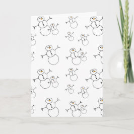 Festividades Cartão de Natal de Inverno com Desenho de Boneco d