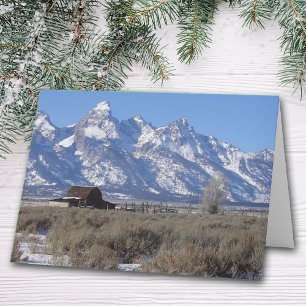 Festividades Cartão de Natal de inverno Teton
